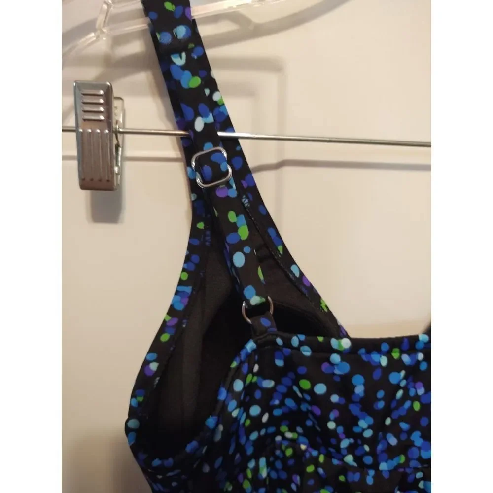Blue Polka‎ Dot One Piece Swim Suit No Tags Medium